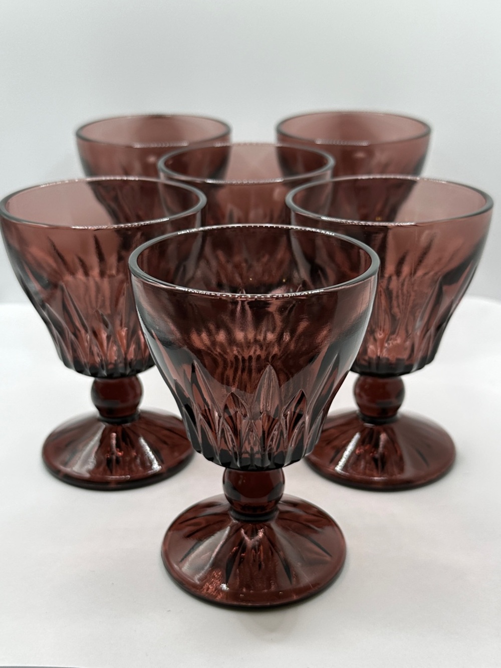 Moroccan Atlas Vintage Purple Juice Glasses by Hazel Atlas - Set of 6